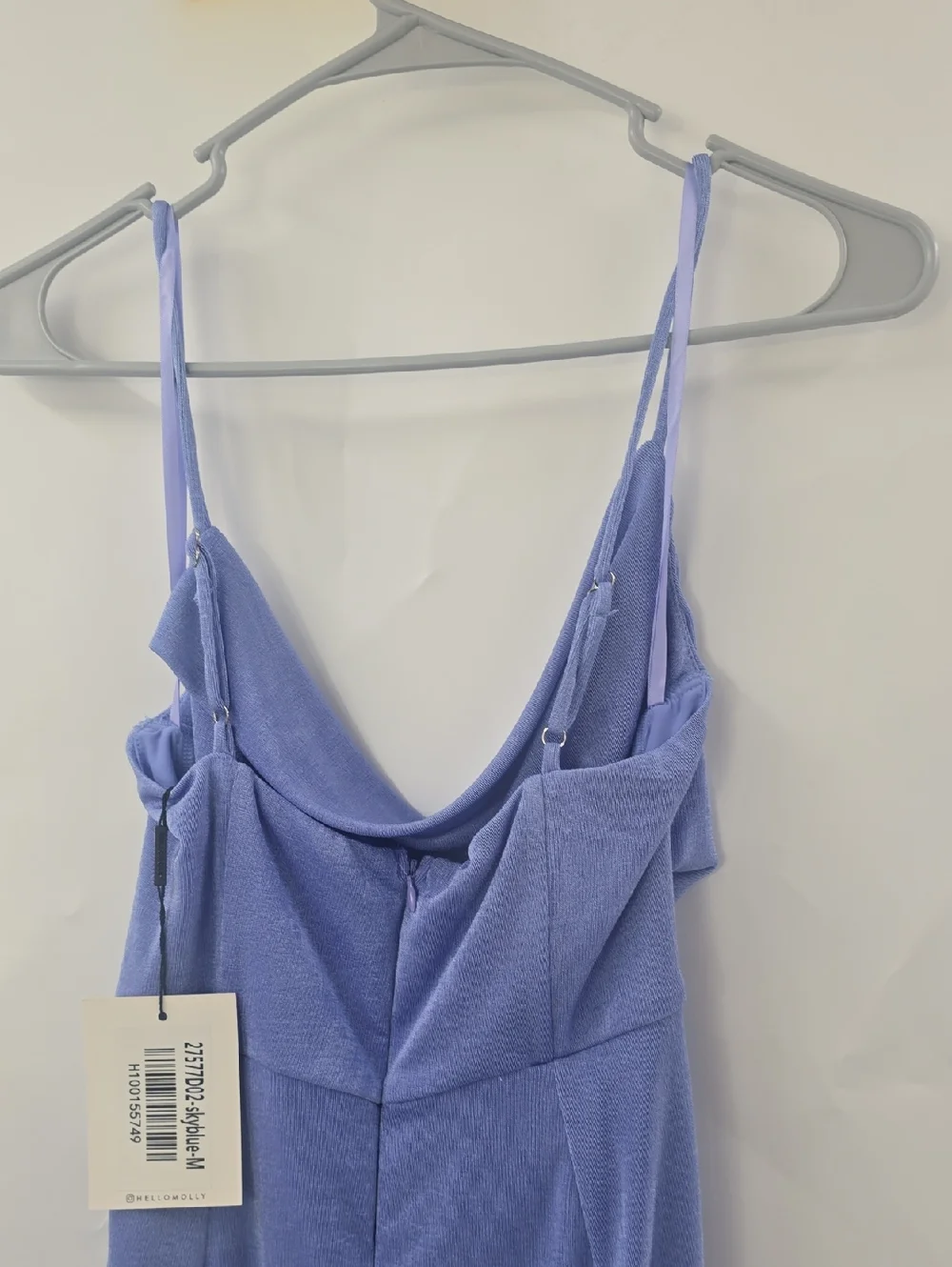 Hello Molly Light Blue Cowl Neck Slip Midi Dress - Picture 7 of 11
